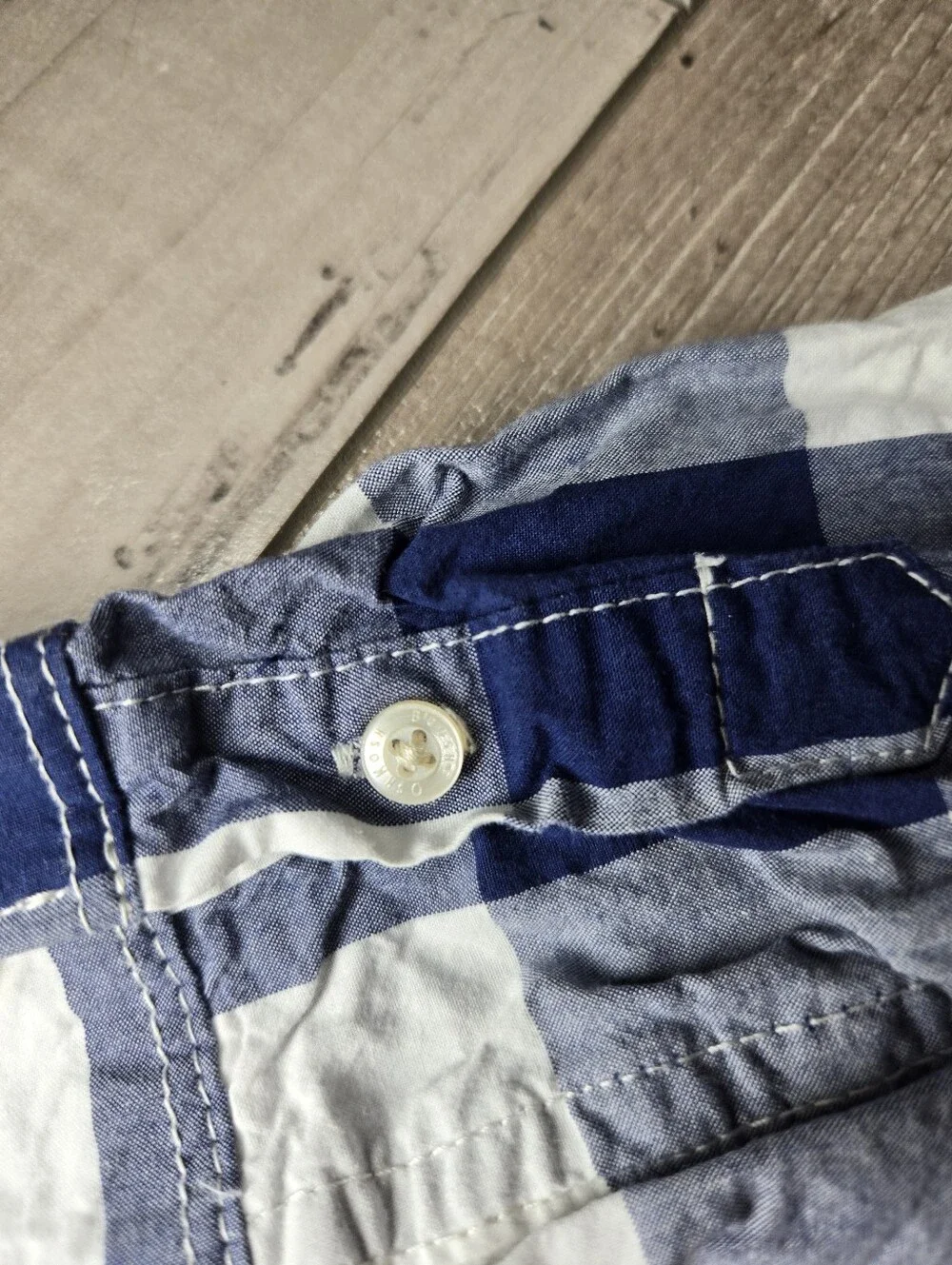 OshKosh B’gosh Boys Blue Buffalo Check Button-Up Shirt – Size 3T